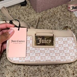 Juicy Couture Tan and Cream Clutch